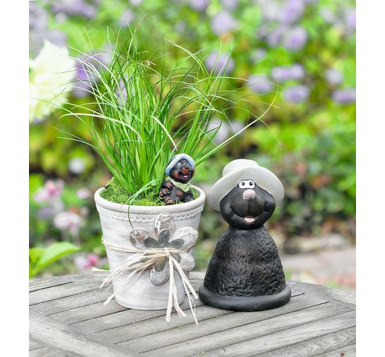 Pots terre cuite, bords arrondis, 3 pc.