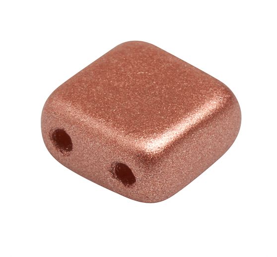 Perles en verre à 2 trous « 2 Hole Square Deluxes », 6 mm, 35 pc.
