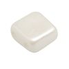 Perles en verre à 2 trous « 2 Hole Square Deluxes », 6 mm, 35 pc. Blanc