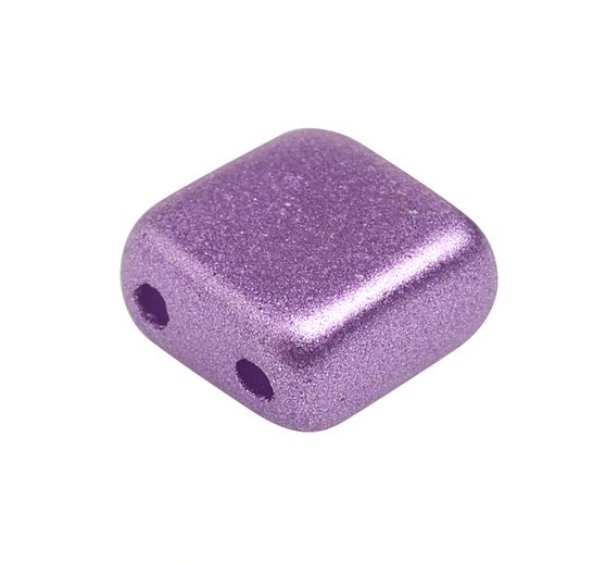 Perles en verre à 2 trous « 2 Hole Square Deluxes », 6 mm, 35 pc.