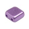Perles en verre à 2 trous « 2 Hole Square Deluxes », 6 mm, 35 pc. Violet