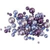 Mélange de perles en verre cirées, 65 g Violet