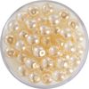 Perles en verre cirées « Renaissance », 6mm, 40 pcs. Crème