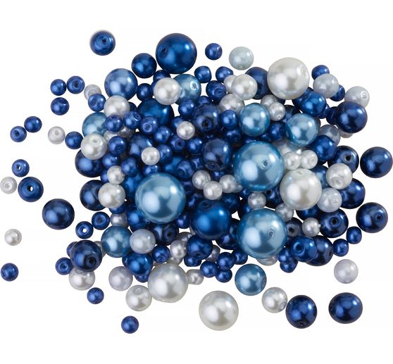 Mélange de perles en verre cirées, 65 g
