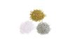 Assortiment de perles cirées VBS « 3 mm », 3900 pc., Blanc, Argenté, Doré