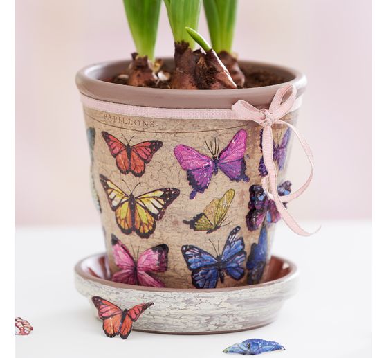 Pots terre cuite, bords arrondis, 3 pc.