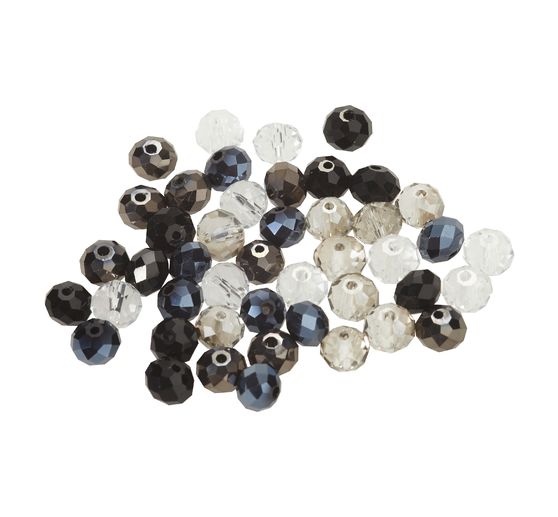 Glass cut beads, 8 mm, 45 pieces