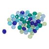Glass cut beads, 8 mm, 45 pieces Blue/Green
