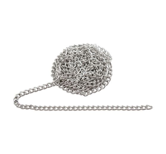 Chaîne à maillons, 1 m, Aluminium, env. l 3 x H 4 mm