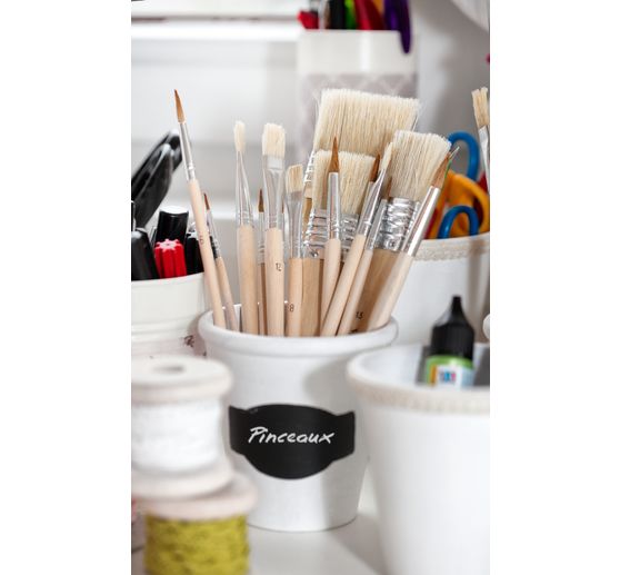 Pots terre cuite, bords arrondis, 3 pc.