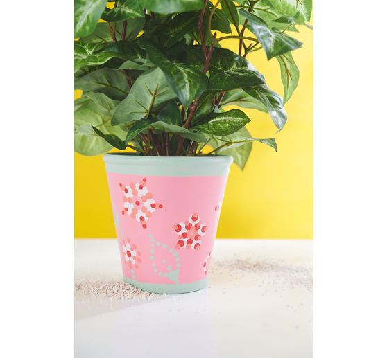 Pots terre cuite, bords arrondis, 3 pc.
