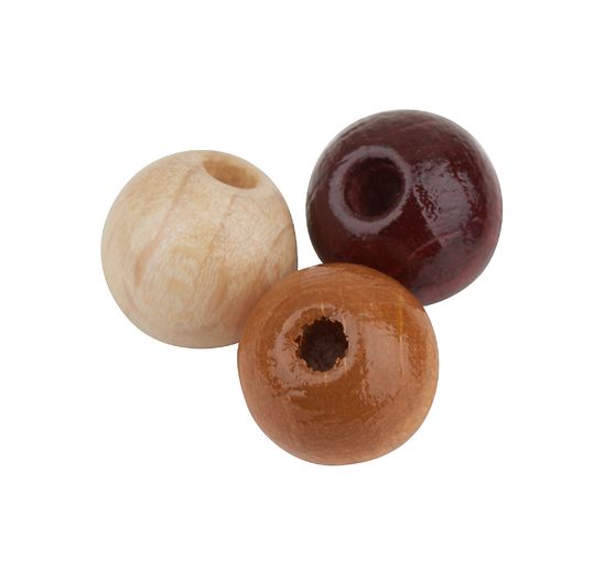 Set de perles en bois, Ø 0,8 mm, 85 pc.