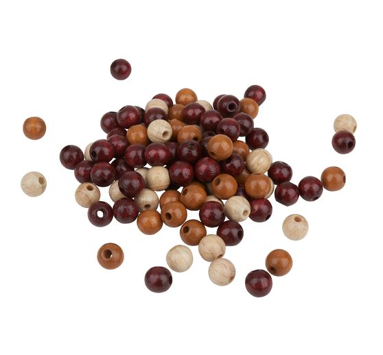 Set de perles en bois, Ø 0,8 mm, 85 pc.