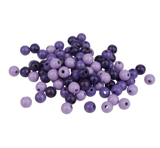 Set de perles en bois, Ø 0,8 mm, 85 pc.