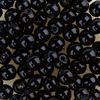 Perles en verre cirées « Renaissance » Noir