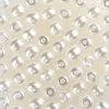 Perles en verre cirées « Renaissance » Blanc neige