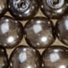 Perles en verre cirées « Renaissance », 6 mm Gris argenté