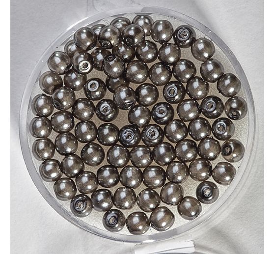 Perles en verre cirées « Renaissance », 6 mm