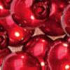 Perles en verre cirées « Renaissance », 6 mm Rouge