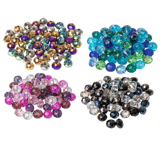 Perles de verre taillé, 10 mm, 35 pièces
