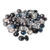 Perles toupies en verre, 12 mm Noir/Cristal