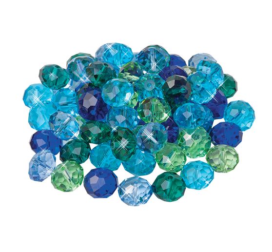 Perles de verre taillé, 10 mm, 35 pièces