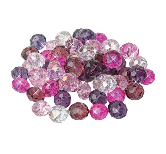 Perles de verre taillé, 10 mm, 35 pièces