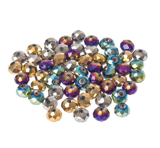 Perles de verre taillé, 10 mm, 35 pièces