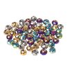 Glass cut beads, 12 mm Metallic