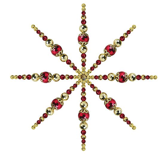 Set d'étoiles de Noël en perles, 3 pc.