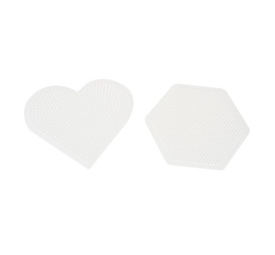 Plaques Hama « Cœur et hexagone »