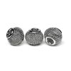 Perles grillage à gros trou, 3 pc., env. 14 x 11 mm Anthracite