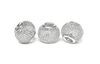 Perles grillage à gros trou, 3 pc., env. 12 x 10 mm