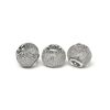 Perles grillage à gros trou, 3 pc., env. 12 x 10 mm Vieil argent