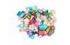 Perles coquillages, multicolores, 100 g