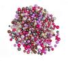 Assortiment de perles en verre cirées « Violet-Multicolore », 150 g, 4, 6 et 8 mm