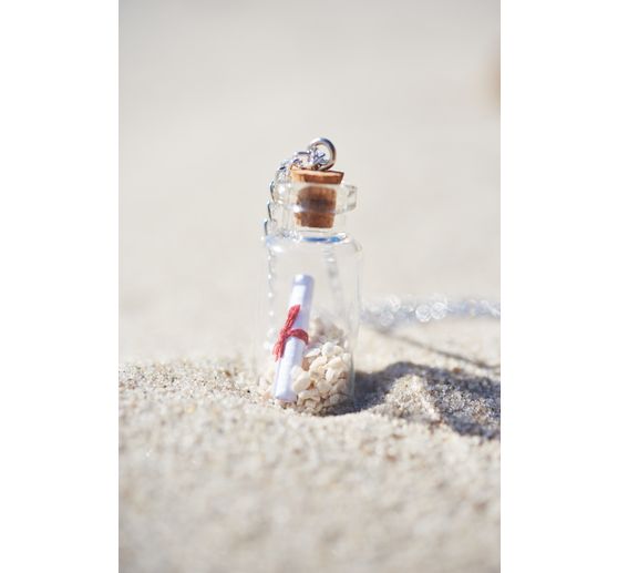 Pendentif fiole en verre