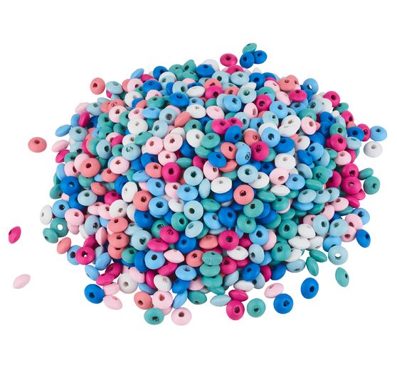 250 g de perles toupies bois « Multicolore », Ø11mm, Gros acheteurs VBS