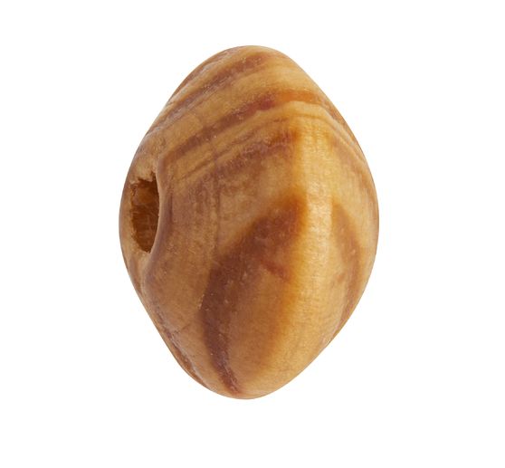 Perles toupies bois nervures naturelles VBS, 100 g
