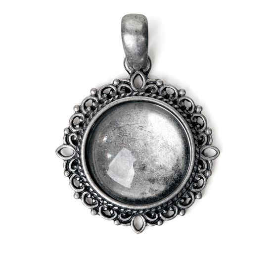 Pendentif vintage avec cabochon « Rond »