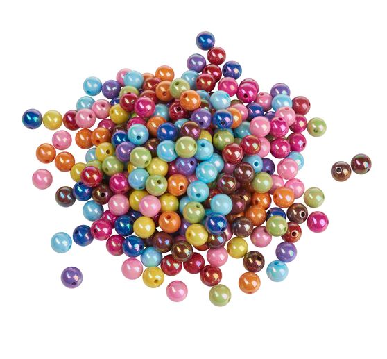 Perles acryliques VBS « Multicolore opaque », Ø 12 mm, 250 g