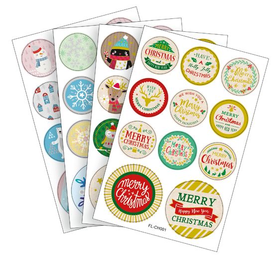 Stickers ronds « Période de Noël »