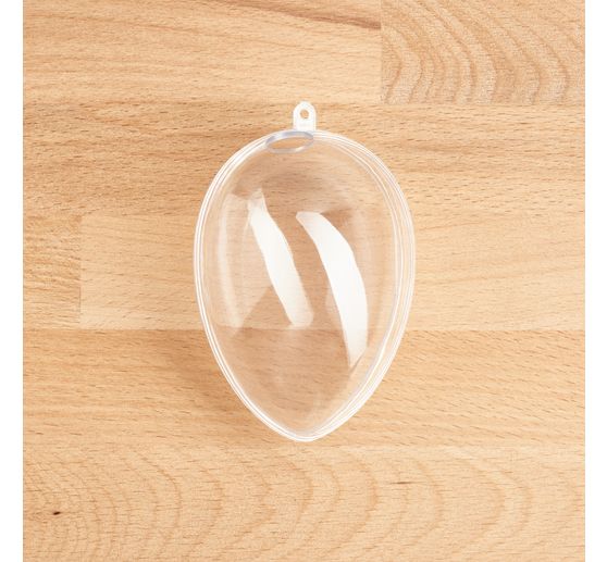 Acrylic egg with hole, 10 cm