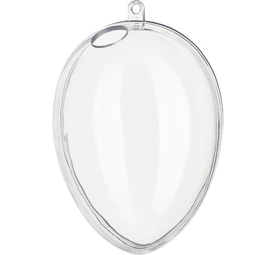 Acrylic egg with hole, 10 cm