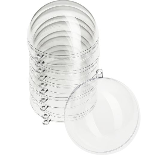 Boules en acrylique VBS, &Oslash; 8 cm, 6 pc.