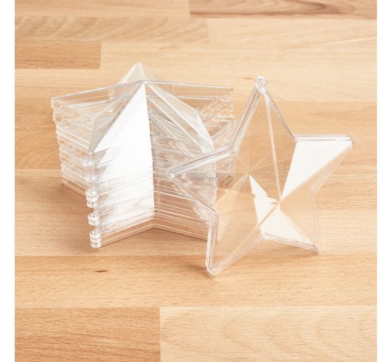 Etoile en acrylique, pack de 6 pc., &Oslash; env. 8 cm