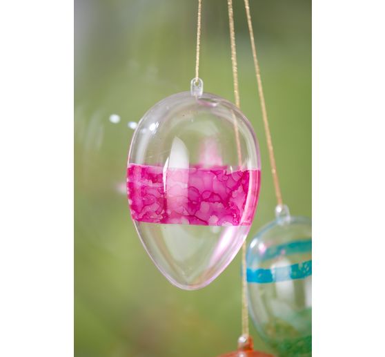 Oeufs en acrylique avec percée VBS « Assortiment », set de 6