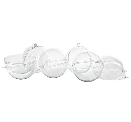 Boules en plastique, pack de 6, Ø 8 cm