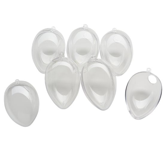Œufs en acrylique avec percée VBS, lot de 6