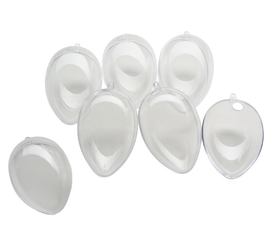 Œufs en acrylique avec percée VBS, 6 pc.